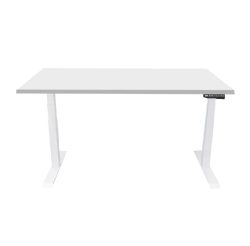 CONTINI, Unsere Neuheiten, CONTINI höhenverstellbarer Bürotisch 2.0x0.9m grau / Gestell weiss RAL9016, Produkte & Wohnen