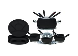 Fondue-Set Fiona Schwarz Keramik/Metall - Fondue-Set