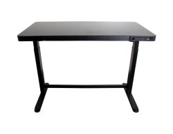 CONTINI, Unsere Neuheiten, CONTINI höhenverstellbarer Bürotisch 1.2x0.6m schwarz Glas Arbeitsfläche, Produkte & Wohnen
