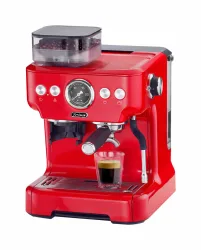 Trisa Barista Plus Espressomaschine Rot 2300 W mit Mahlwerk