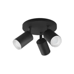 Philips Hue White & Col, Amb, Fugato Spot 3 flg, schwarz 3 x 350lm – Deckenlampe/Wandlampe