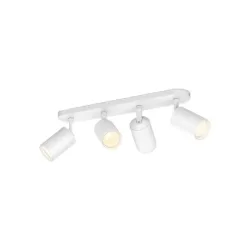 Philips Hue White & Col, Amb, Fugato Spot 4 flg, weiss 4 x 350lm – Deckenlampe/Wandlampe