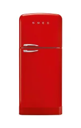 Smeg FAB50RRD5 Freistehender Kühl-/ Gefrierschrankcombination – Kühlschrank mit Gefrierfach freistehend – rot
