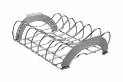 Napoleon PRO Spare Rib Halter Edelstahl – Grill Ablage/Grill Rollwagen/Grill Erweiterung