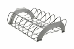 Napoleon PRO Spare Rib Halter Edelstahl – Grill Ablage/Grill Rollwagen/Grill Erweiterung