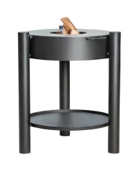 Nouvel Tondo 60 cm schwarz Planchagrill – Feuerschale/Feuerstelle – edelstahl / schwarz