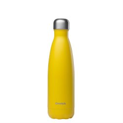 Qwetch Pop Isolierte Stahlflasche 500ml gelb – Trinkflasche/Thermosflasche/Shaker