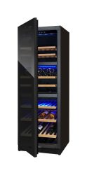 Trisa 368l Triple Zone Freistehender Weinklimaschrank – Weinkühlschrank freistehend – schwarz