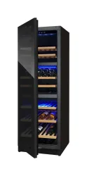 Trisa 368l Triple Zone Freistehender Weinklimaschrank – Weinkühlschrank freistehend – schwarz