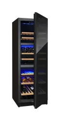 Trisa 368l Triple Zone Freistehender Weinklimaschrank – Weinkühlschrank freistehend – schwarz
