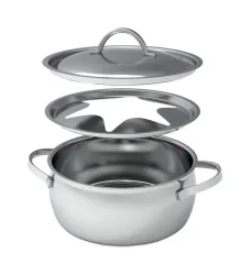 Kisag - Fleischfondue-Caquelon, 20CM/2.7L, Chrom