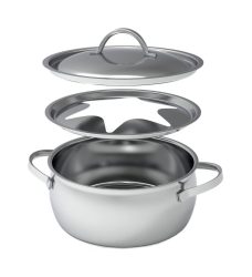 Kisag - Fleischfondue-Caquelon, 20CM/2.7L, Chrom