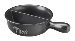 FERO Caquelon 2-Fondues Fondue Caquelon – schwarz