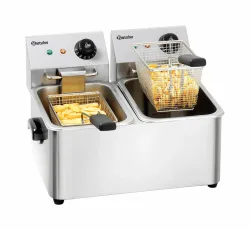 Bartscher Elektro-Doppel-Fritteuse Snack II – Airfryer - Friteuse – edelstahl