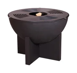 Mr. Grill - Feuerschale mit Kreuzfuss & Grillring, One Size