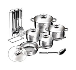 Blaumann, Unsere Neuheiten, Blaumann 17-teiliges Topfset Edelstahl + Kochbesteck Gourmet Line, Produkte & Wohnen