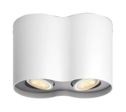 Philips Hue White Ambiance Pillar Doppelspot – Deckenlampe/Wandlampe – weiss