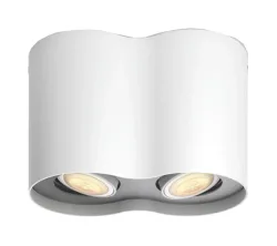 Philips Hue White Ambiance Pillar Doppelspot – Deckenlampe/Wandlampe – weiss