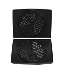 Fritel Backplatten herzförmige Waffeln – Waffeleisen/Brezeleisen – schwarz