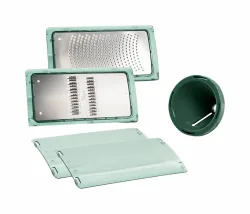 Genius - Nicer Dicer Chef Kombi-Set, 3-tlg., dunkelgrün, 18cm