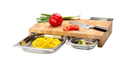 Schneidebrett Continenta Braun Edelstahl/Holz 32.5 cm 50 cm - Schneidebrett