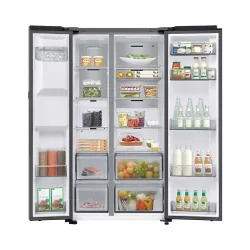 Samsung RS80F66KBTWS Edelstahl-Optik Food-Center – Food Center – steel grey