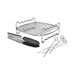 Philips HD9920/00 Grillrost-Set für Airfryer 6,2 l, 8,3 l und 9 l Airfryer Grillrost-Set – Friteuse Zubehör – grau