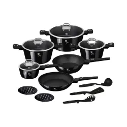 Berlinger, Küchenbedarf, Berlinger Haus 15-teiliges Kochgeschirr-Set Black Vantage Collection, Produkte & Wohnen