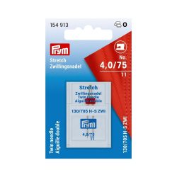 Prym N&auml;hmaschinennadel Doppel Stretch Nr. 75, 4,0 mm, Karte