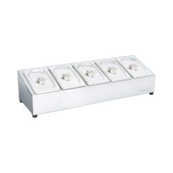 Cozze 90325 Topping Station 5 Fächer – Grill Ablage/Grill Rollwagen/Grill Erweiterung – edelstahl