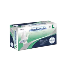 HANDSCHUHE Einmal Latex gepudert M 100 St Handschuhe