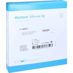 BIATAIN Silicone Ag Schaumverband 10x10 cm 5 St Kompressen