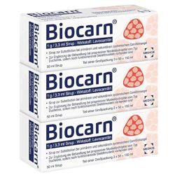 Biocarn Sirup 50 ml bei Carnitinmangel - stärkt das Herz 3X50 ml Sirup