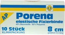 PORENA elast.Mullbinde 8 cm weiß o.Cello 10 St Binden