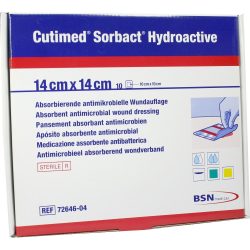 CUTIMED Sorbact Hydroactive Kompressen 14x14 cm 10 St Kompressen