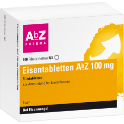 Eisentabletten AbZ 100 St Filmtabletten