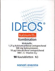 IDEOS Kalzium/D3 500mg/400 I.E. 90 St Kautabletten