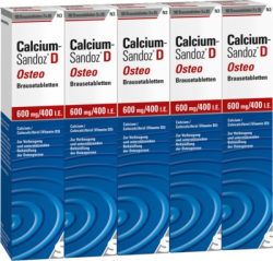 Calcium-Sandoz D Osteo 600mg/400 I.E. 100 St Brausetabletten