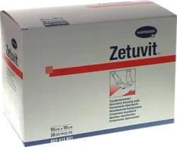 ZETUVIT Saugkompressen unsteril 10x10 cm 30 St Kompressen
