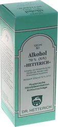 ALKOHOL 70% V/V Hetterich 100 ml Lösung
