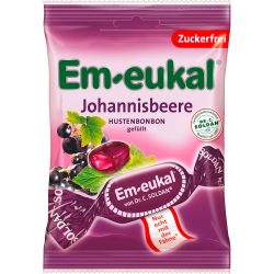 Em-eukal Johannisbeere gefüllt zuckerfei 75 g Bonbons