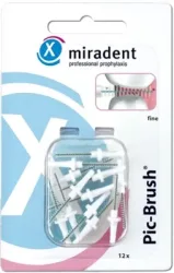 MIRADENT Pic-Brush fine Ersatzbürsten weiß 12 St
