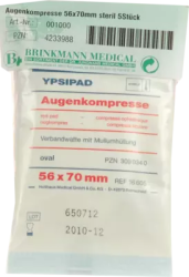 AUGENKOMPRESSEN 56x70 mm steril 5 St Kompressen