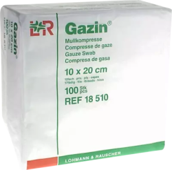 GAZIN Mullkomp.10x20 cm unsteril 12fach Op 100 St Kompressen