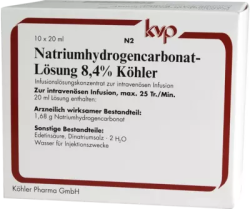 NATRIUMHYDROGENCARBONAT-Lösung 8,4% Köhler 10X20 ml Infusionslösung