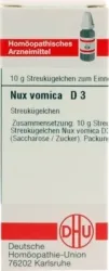 NUX VOMICA D 3 Globuli 10 g Globuli