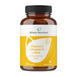 Vitamin C + Vitamin D + Zink Immunsystem Ultra 120 St Kapseln