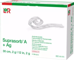 SUPRASORB A+Ag Antimik.Cal.Alginat Tamp.30 cm 2 g 5 St Tamponaden
