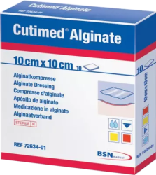 CUTIMED Alginate Alginatkompressen 10x10 cm 10 St Kompressen