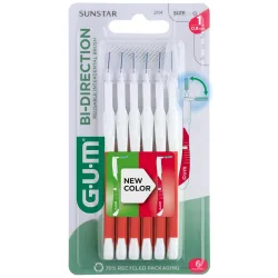 GUM BI-DIRECTION Interdentalbürste 0,8 mm 6 St Zahnbürste